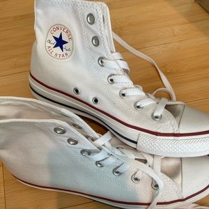 White high top converse size 8 brand new!!!